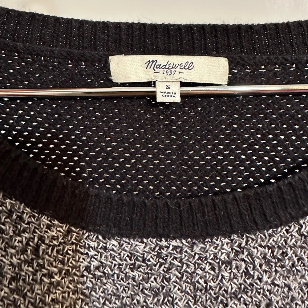 💁🏻‍♀️MADEWELL💁🏻‍♀️ Chronicle Knit Crewneck Sweater High-Low Hem Size Small - Picture 4 of 7